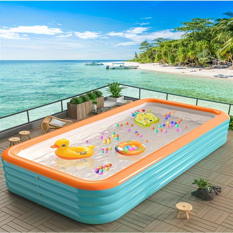 4-meter Super-large Household Inflatable Swimming Pool, PVC Reinforced And Thickened Swimming Pool, Inflatable Quick-opening Simple Swimming Pool, Suitable for Outdoor Activities Of Courtyard Party Swimming Pools. (Multiple Size Options)