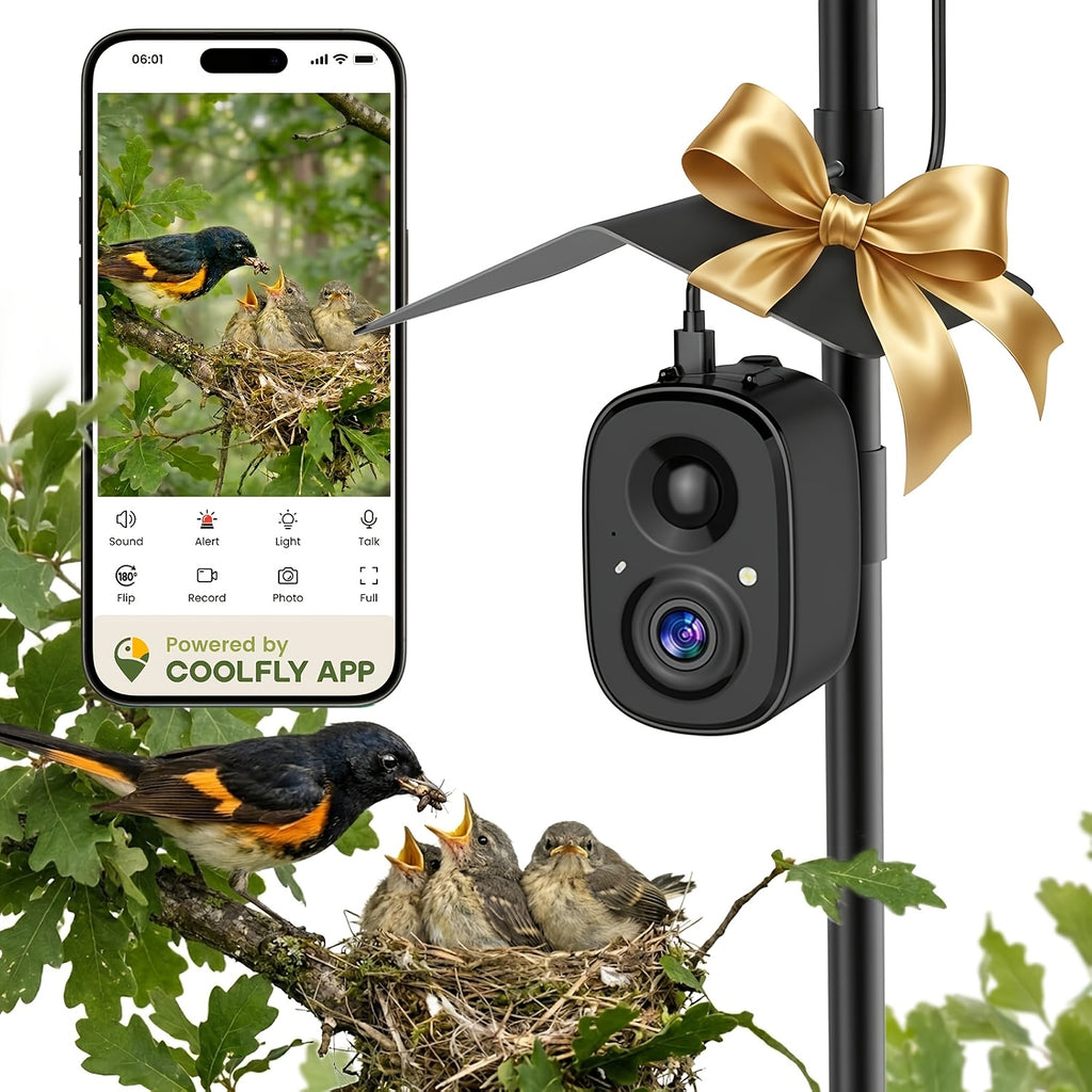 HIXX Smart Bird Feeder With Camera, AI Identify Birds & Auto Capture, 2K HD Live Camera Birdwatching With Color Night Vision For Bird Lovers Gifts