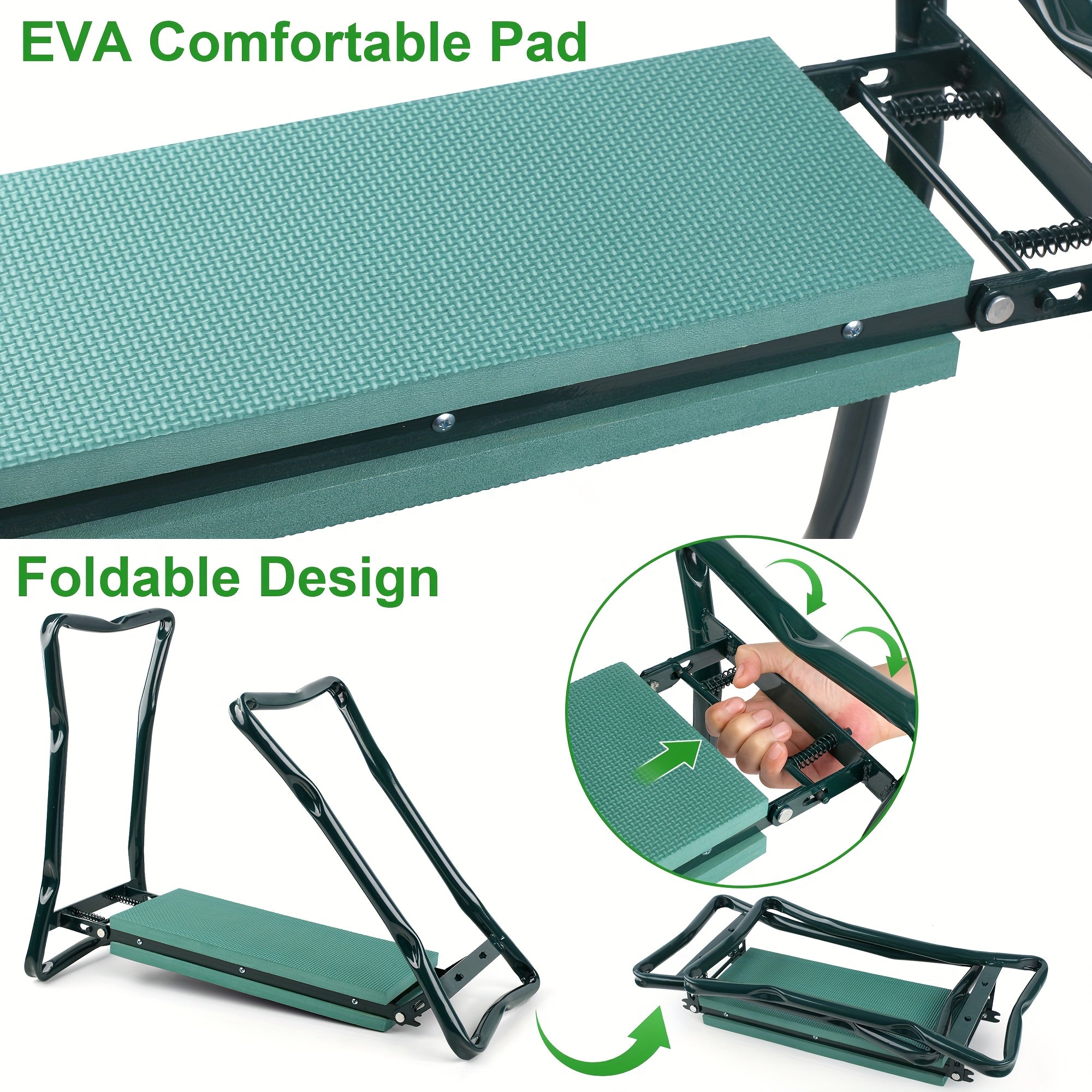A Garden Kneeling Pad And Seat That Features a Thick And Wide Soft Cushion, This Foldable Gardening Bench Is Sturdy Enough for Both Kneeling And Sitting, Making It an Excellent Gift for Women And Seniors Who Love Gardening