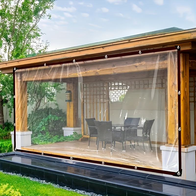 Versatile Waterproof Clear Tarp with Seal - Perfect for Gardens, Patios, Chicken Coops, Porch Awnings And Camping Thickness: 15mil