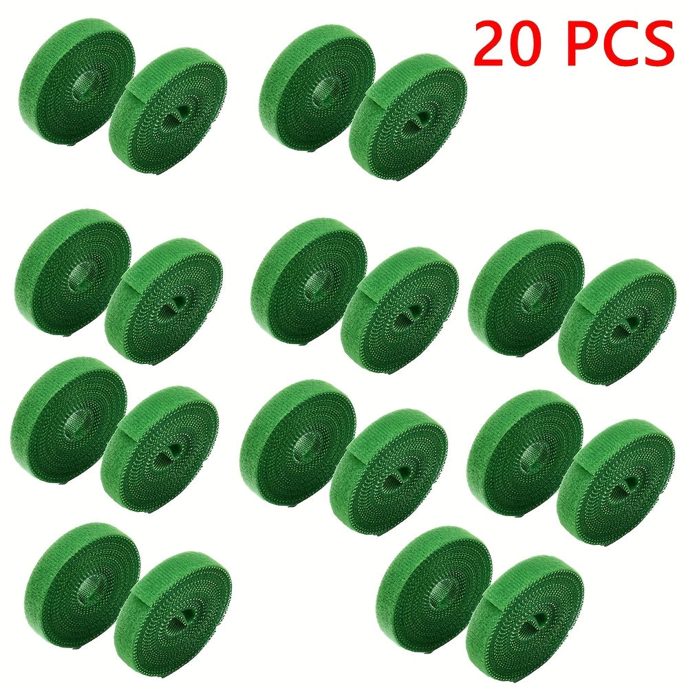 Premium Upgraded 10pcs/20pcs/40pcs, Small Garden Magic Tape, Plant Binding, Tree Branch Fixing, Gardening Supplies, Balcony Beauty, Planter Accessories, Adjustable Plant Support, Strong Handle, Reusable Nylon Tie 39.4 Inches/roll