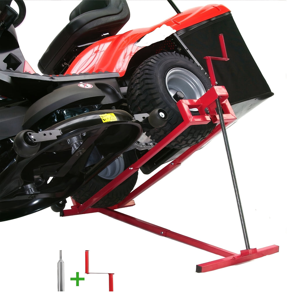 890 Lbs Capacity Lifting Jack for Garden Tractors, Riding Lawn Mower Maintenance Lift with Hand Crank And Power Extension Handle, Telescopic Maintenance Jack