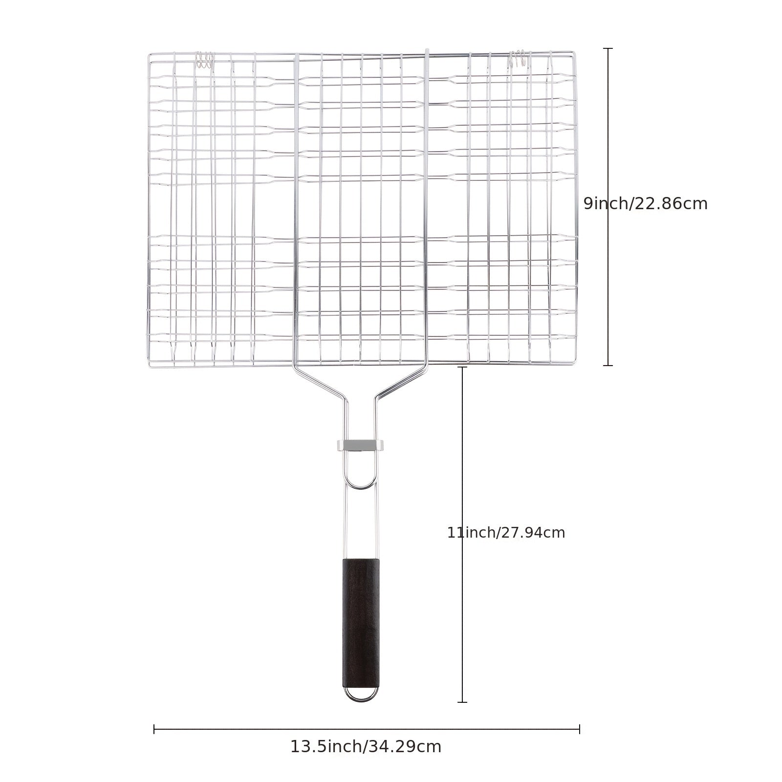 Stainless Steel BBQ Grill Basket - Large, Foldable & Portable for Fish, Shrimp & Vegetables - Perfect for Outdoor Camping, Picnics & Parties - Easy to Clean father gift