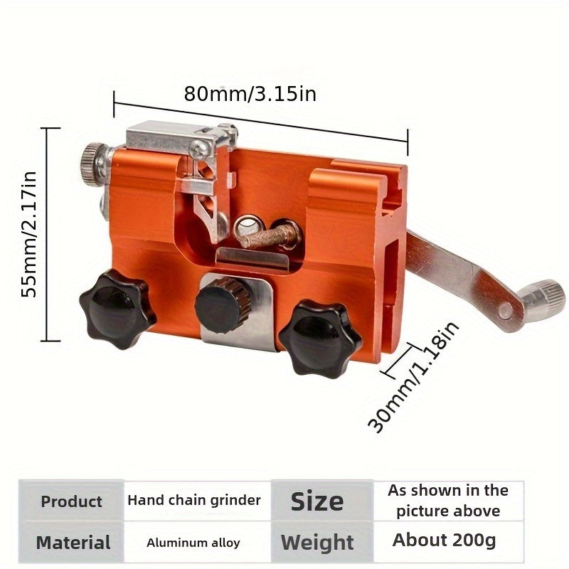 398 Countries Universal Mini Chain Saw Sharpener, Sharpening Mold Kit, with 1 Tungsten Steel Carbide Suitable for Saws from 4 to 22 Inches, Can Be Used Manually or Electrically