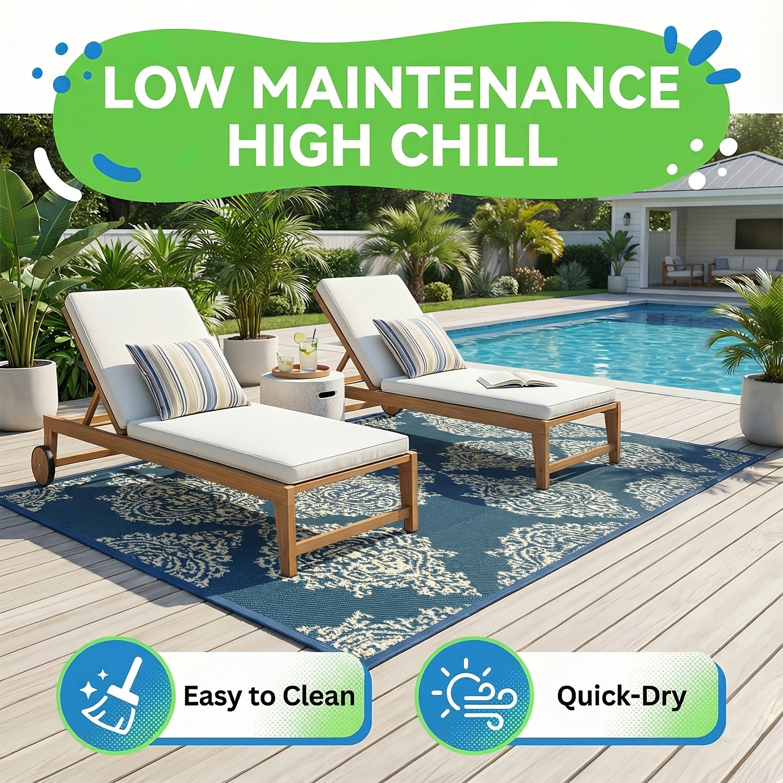 Reversible Mats, Plastic Straw Mat, Modern Area Mat, Large Floor Mat And Mat for Outdoors, RV, Patio, Backyard, Deck, Picnic, Beach, Trailer, Camping