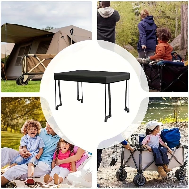1pc Metal Frame Camper Canopy, Removable Awning, Quick-install, UV-resistant, Washable, Portable Cover, Universal Replacement Parts, Suitable for 33.8-37 Inch Folding Multi-purpose Vehicles, Beach Trailers, Pet Strollers (canopy Only)