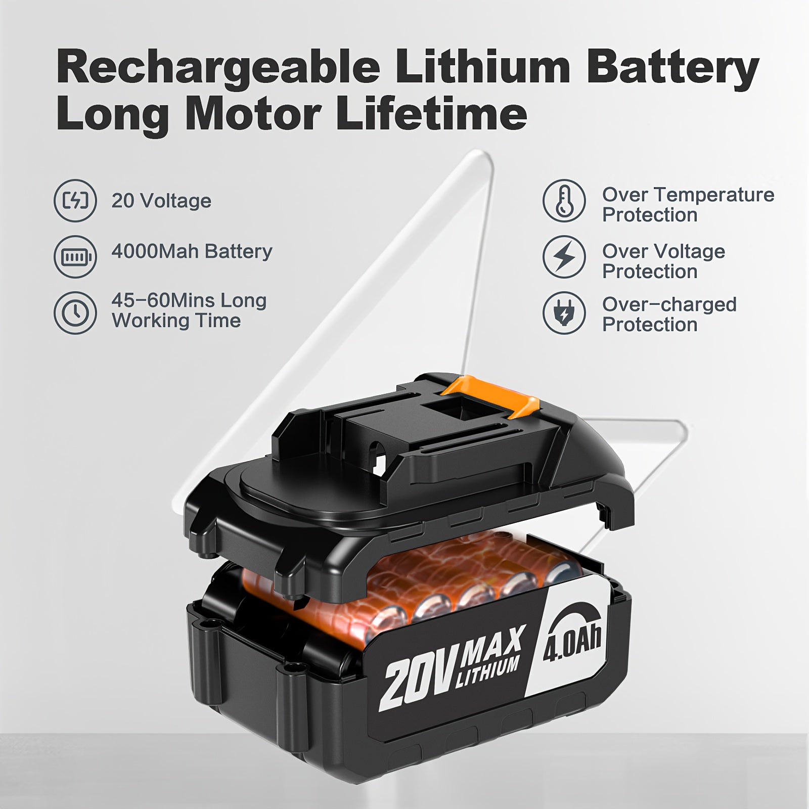 Flash [Free Battery*2/1] 12"/8"/6" Cordless Chainsaw with Auto-Lubrication & Tool-Free Chain Tension | 4.0Ah Li-ion Battery & Overload Protection | Compact Lightweight Design for Women/Seniors | Cuts Trees/Limbs, Black Friday Discounts