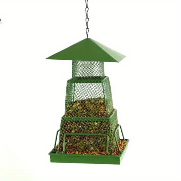 "Seed-Saving" Heavy-Duty Outdoor Bird Feeder – Squirrel-Proof, Metal Mesh Design for Cardinals & Wild Birds, Perfect for Garden & Yard Decor
