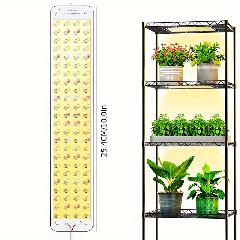 Grow Lights for Indoor Plants, Full Spectrum Ultra-Thin Sunlike Light Grow Light Panel with 3/6/12H Auto On/Off Timer for Hydroponics, Seedlings, Succulents, Veg, Flowers & Etc, Easy to Assemble, 4/2pcs Max Light Output: 210 Lumens