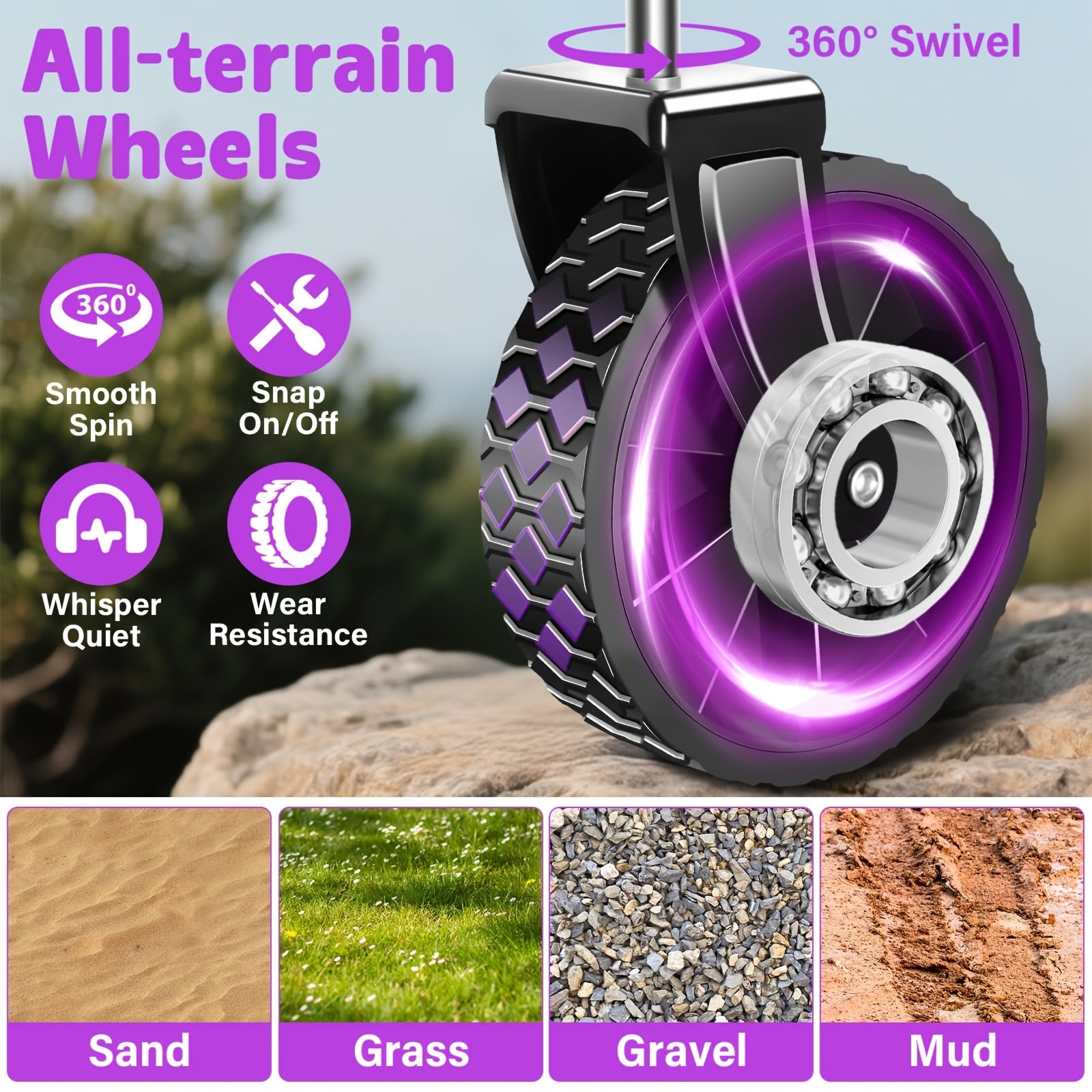 Collapsible Wagon with Wheels, 590 Lbs Wagons Carts Foldable Wagon Cart with Flexible Handle, Lightweight Portable Folding Utility Grocery Shopping Cart for Grocery Sports Garden Camping, No Assembly Required