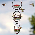 1pc 2pcs/3pcs Beautiful Hanging Hummingbird Feeder, Metal Bottle Humming Bird Feeder with Circular Metal Frame And Perch
