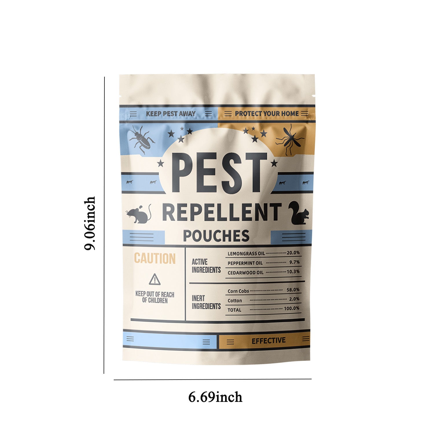 Pest Control, Powerful Insect Repellent Sachets, Peppermint Pest Repellent – Repels Mice/Rats/Mosquitoes, Keeps Pests Away, Home Insect & Rodent Repellent (Against Mice, Ants, Cockroaches, Mosquitoes & Moths), Car Engine Rodent Deterrent for Squirrels & R