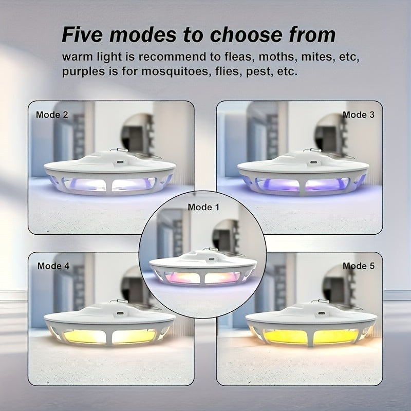 Flea Trap For Inside Your Home Flea Light Trapper Indoor Fly Killer Warm & UV LED Light Flea Fighting Tool Kit For Flea Infestation