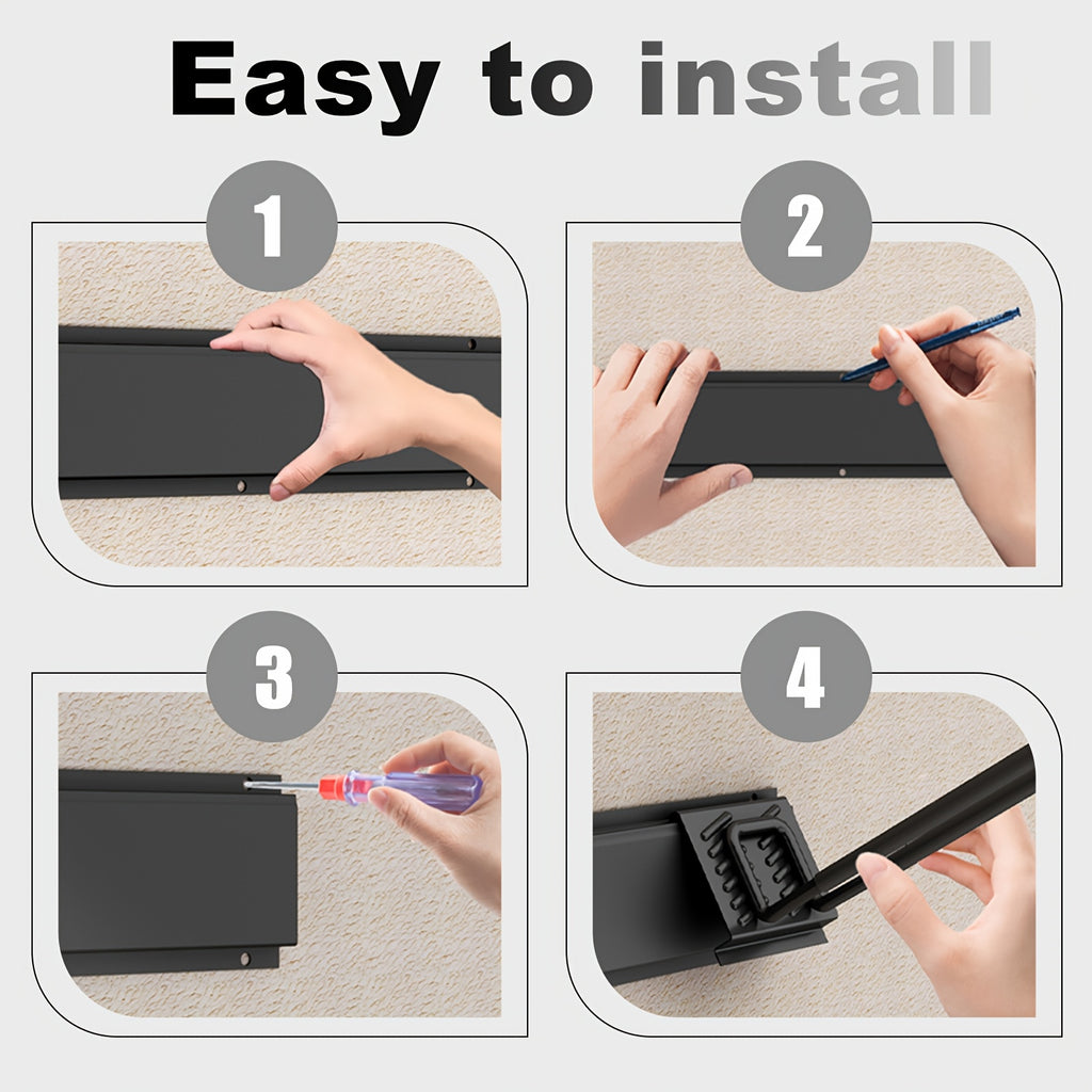 Wall-Mounted Organizer for Garage Tools, a System for Holding Garden Tools with 4 Rails Measuring 64 Inches And 10 Heavy-Duty Adjustable Hooks for Hanging And Storage, Capable of Supporting Up to 500 Pounds