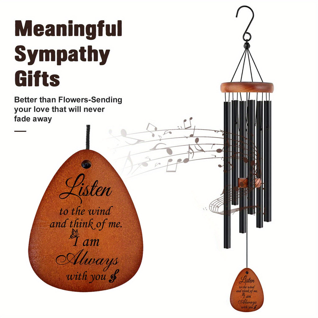 1pc Memorial Wind Chime For Garden Decor, Outdoor Decor, Sympathy, Memorial and Miss you wirelessly