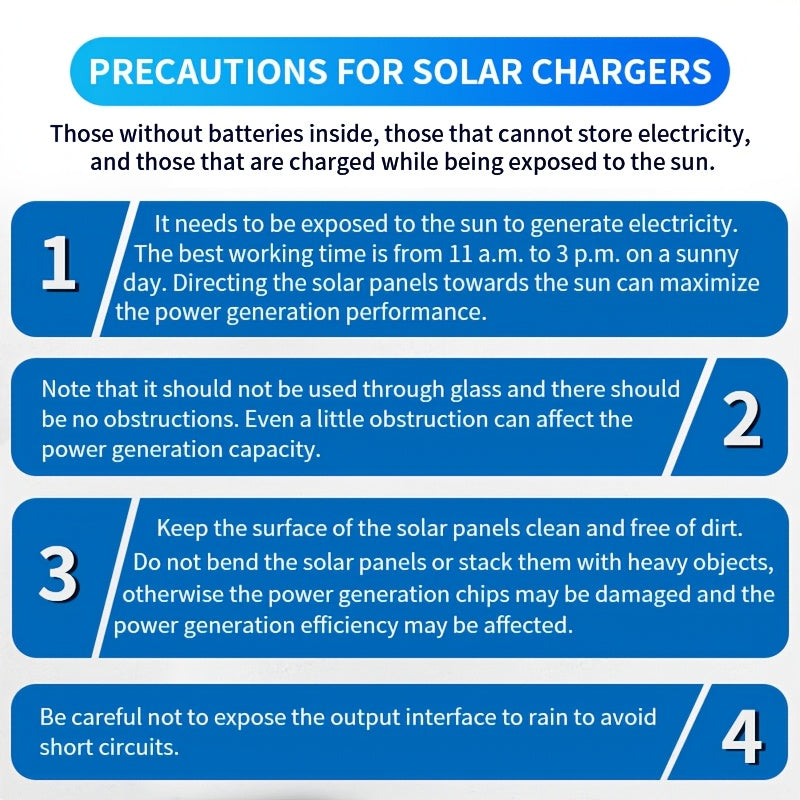 USB Portable Solar Charger, Multiple Interfaces, Multiple Devices Charging At The Same Time, Outdoor Multi-purpose Charger, Solar Panel Mobile Phone Charging USB, Suitable for Outdoor Camping, Adventure Emergency, Field Fishing, Hiking And Family Use