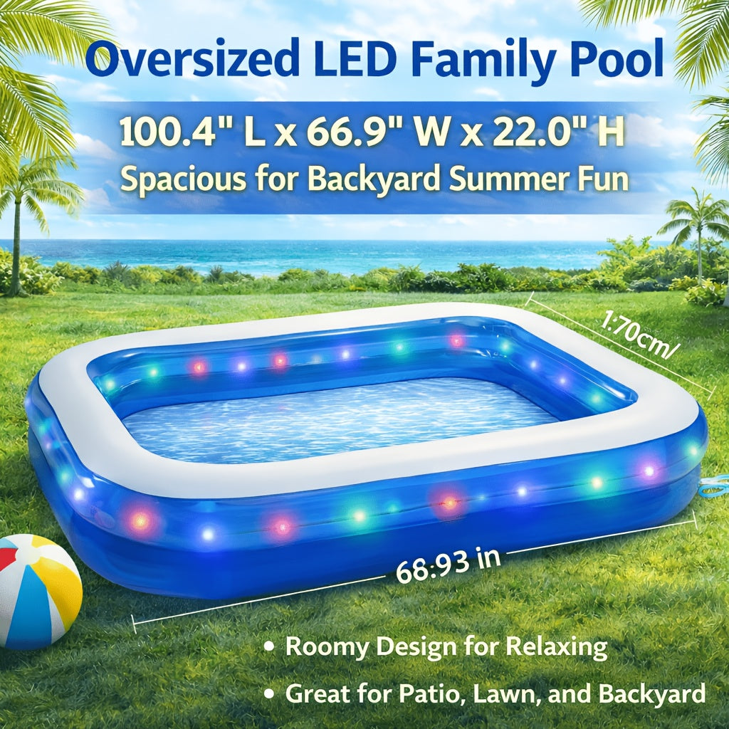 4-meter Super-large Household Inflatable Swimming Pool, PVC Reinforced And Thickened Swimming Pool, Inflatable Quick-opening Simple Swimming Pool, Suitable for Outdoor Activities Of Courtyard Party Swimming Pools. (Multiple Size Options)