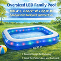4-meter Super-large Household Inflatable Swimming Pool, PVC Reinforced And Thickened Swimming Pool, Inflatable Quick-opening Simple Swimming Pool, Suitable for Outdoor Activities Of Courtyard Party Swimming Pools. (Multiple Size Options)