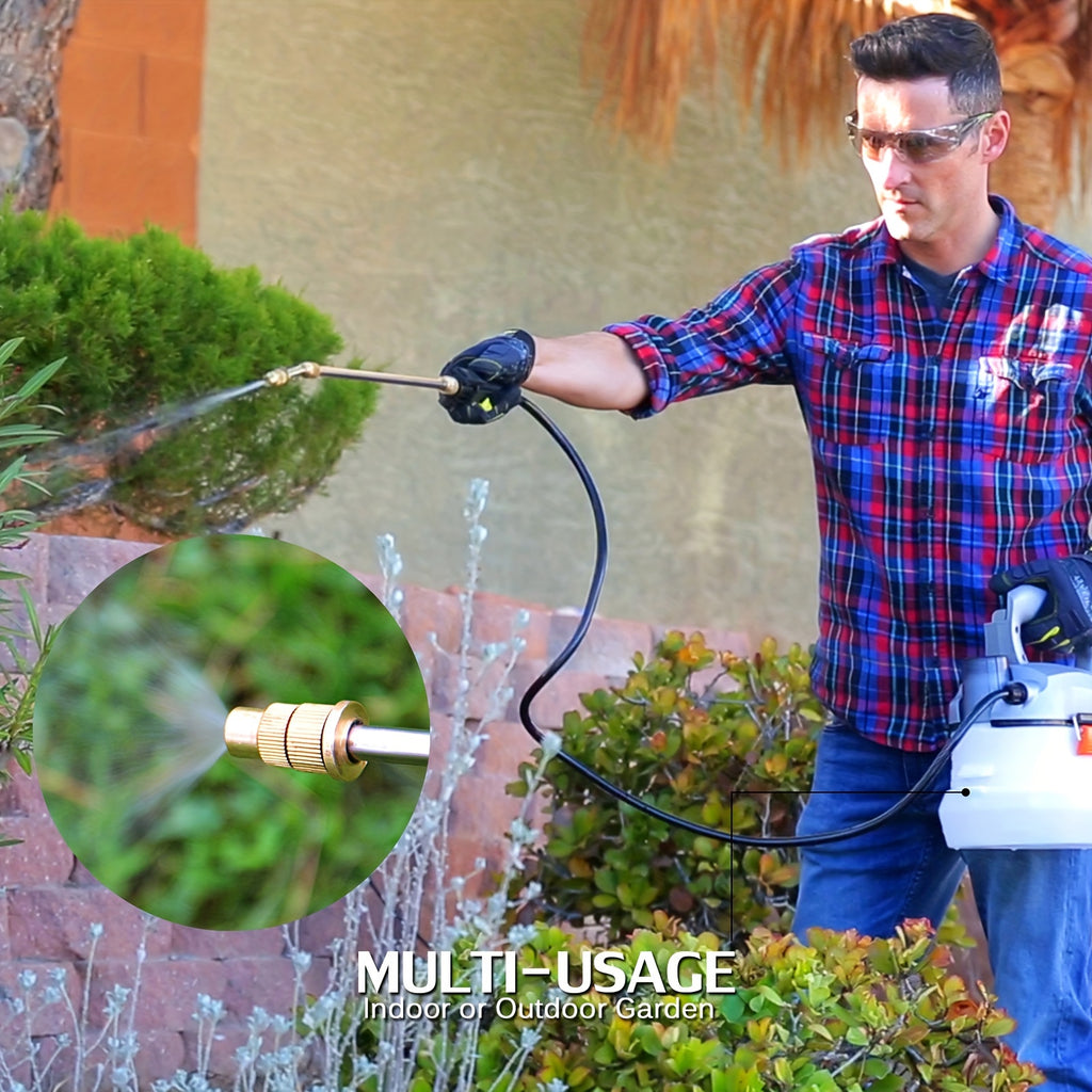 UGS02 Cordless Electric Power Garden Sprayer, 1 Gallon Tank Portable Handhel, 45 psi & 0.132 GPM (500ml per min) Grey & White 20V 2A Battery & Charger Included