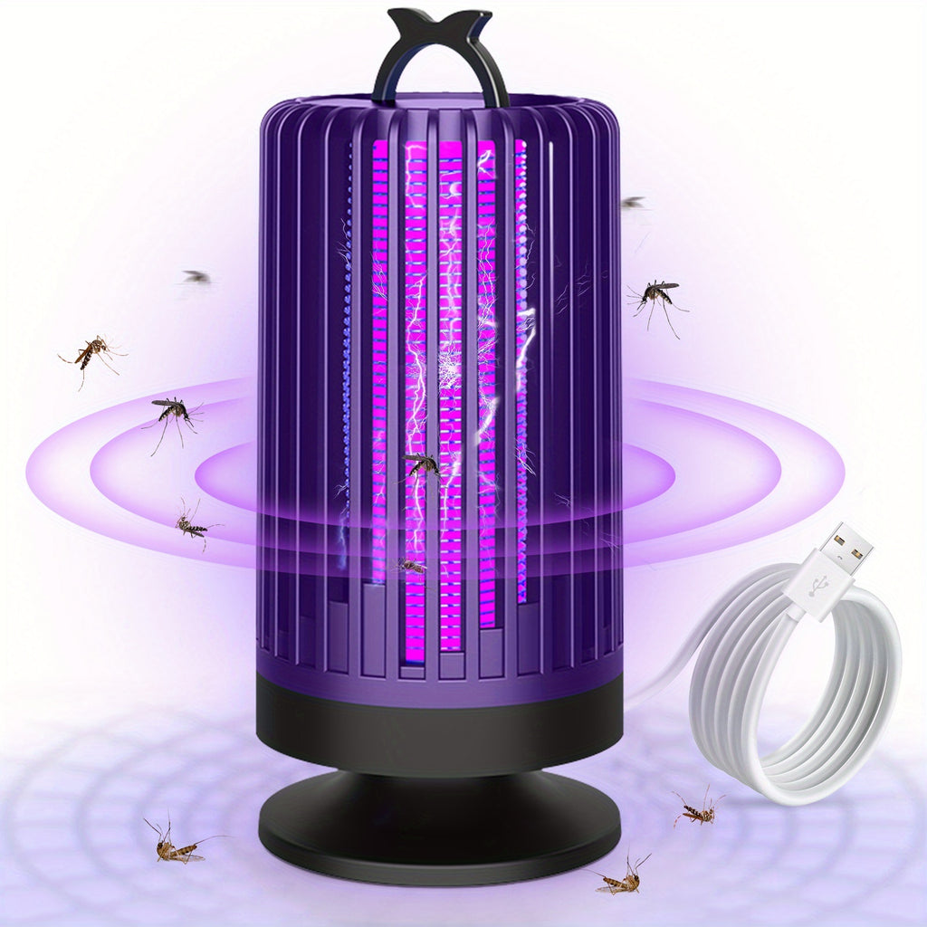 Indoor Electric Mosquito Trap with a Reusable Purple Light, Featuring a Whisper Mode, Covering an Area of 20 Square Meters, And Equipped with a Replaceable Grid for Killing Flies, Suitable for Home, Office, Or Dorm Use