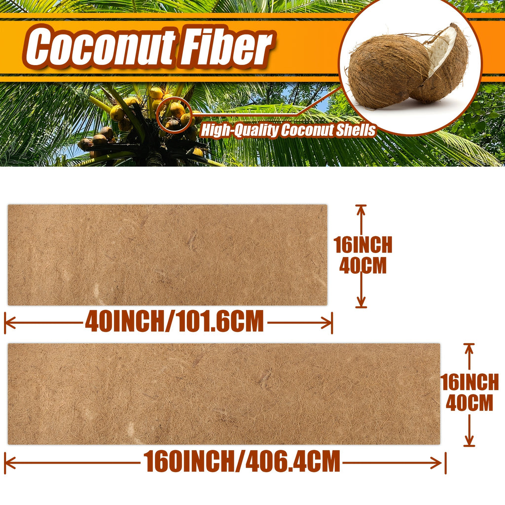 1pc Coco Liner Roll | Natural Coconut Fiber For Planters, Versatile Flower Baskets, Garden Decoration, Animal Pet Pads | Brand: Cjgq, Rectangle Shape