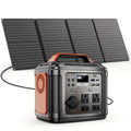 SBAOH 300W Portable Generator 296Wh 8000mAh Solar Generator & 60W Solar Panel with AC & DC Output/Fast Charging/Flashlight/ RV/Emergency Backup/Camping, Orange