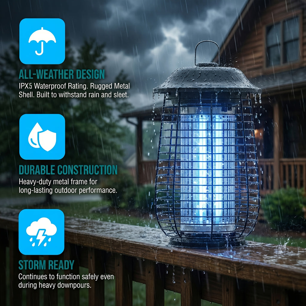 Bug Zapper Indoor & Outdoor, 4200V Electric Mosquito Zapper, 10 Years Lifespan, 6.5ft Power Cord,, Fly Trap Mosquito Trap, Fly Killer Fly Zapper for Home, Patio, Kitchen, Backyard, Camping