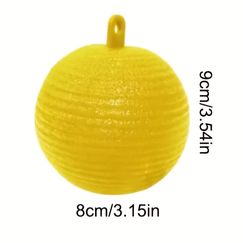 5pcs Fruit Fly Needle Bee Hanging Fly Trap Glue Ball Sticky Worm Ball for Orchard Garden Vegetable Fly Control Summer Sticky Ball, Plastic Trap Indoor And Outdoor, Families, Gardens, Farms, And Parks