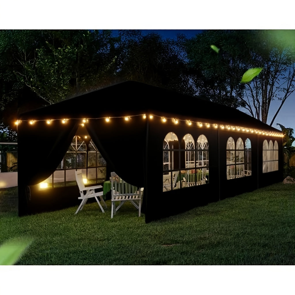 10'x30' Outdoor Canopy Party Wedding Tent Garden Gazebo Pavilion Cater Events -8 Removable Sidewalls