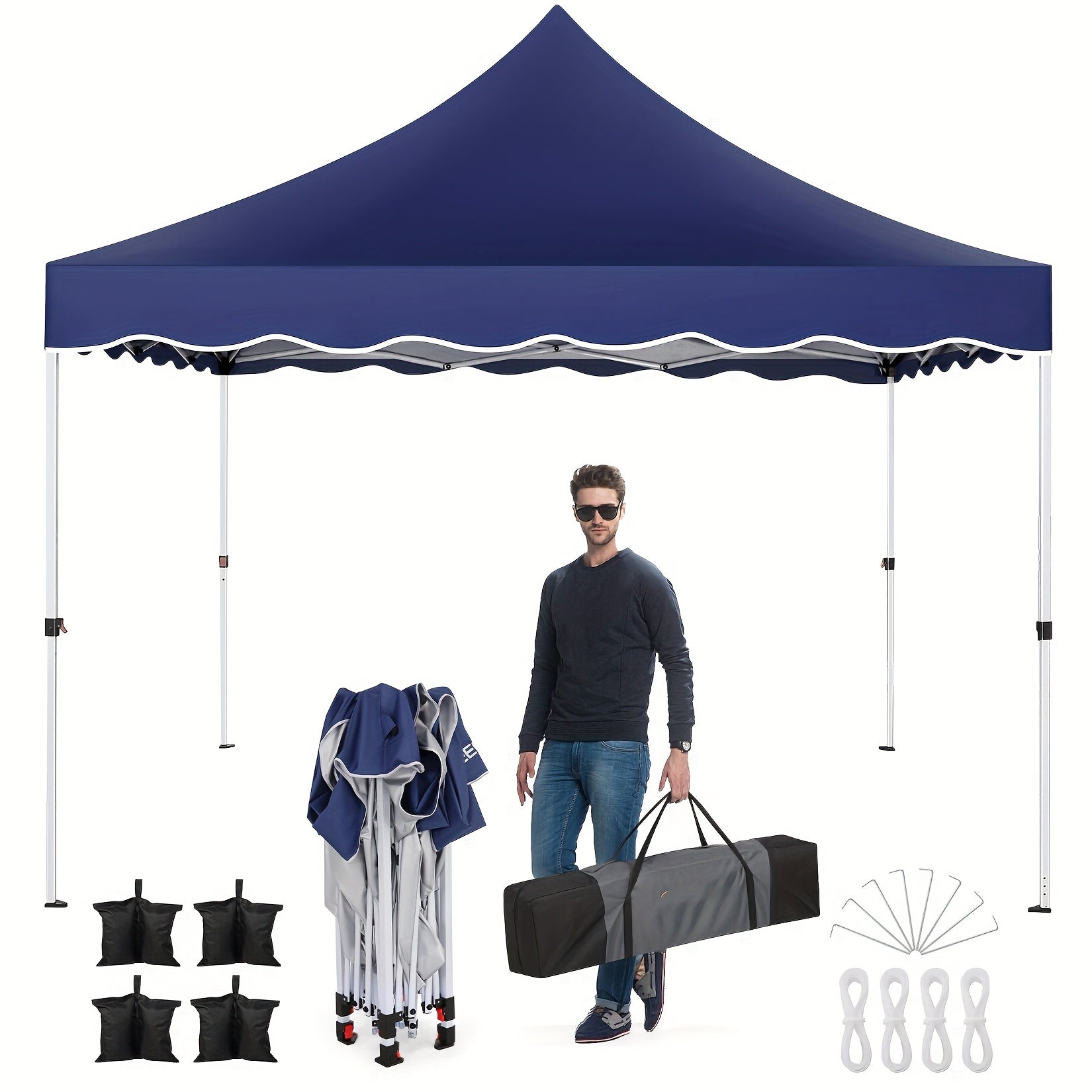 SANOPY 10x10ft Quick-setup Pop-up Tent | Fully Waterproof, Sunshade and UV Protection, Time-Saving and Portable, Perfect for Beach Enjoyment
