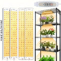 2/4pcs LED Grow Lights Featuring 718 LED Beads, Designed for Full Spectrum Growth of Indoor Plants. The Ultra-Thin LED Growth Light Bar Includes Automatic On/Off Settings for 3/9/12 Hours, Offers 3 Lighting Modes